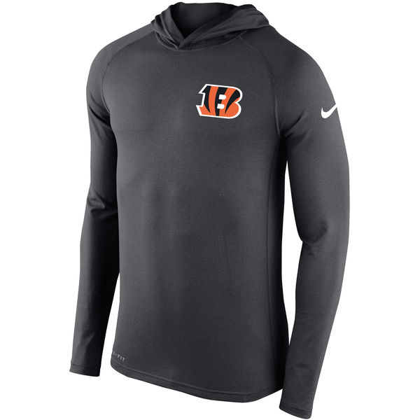 Men's Cincinnati Bengals Nike Charcoal Stadium Touch Hooded Performance Long Sleeve T-Shirt,We sell and wholesale Men's Cincinnati Bengals Nike Charcoal Stadium Touch Hooded Performance Long Sleeve T-Shirt on line form chian!